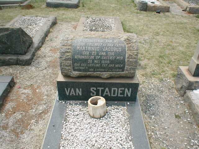 STADEN Marthinus Jacobus, van 1916-1948