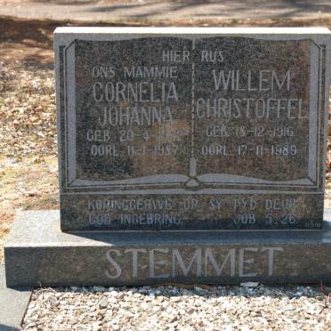 STEMMET Willem Christoffel 1916-1989 &amp; Cornelia Johanna 1922-1987
