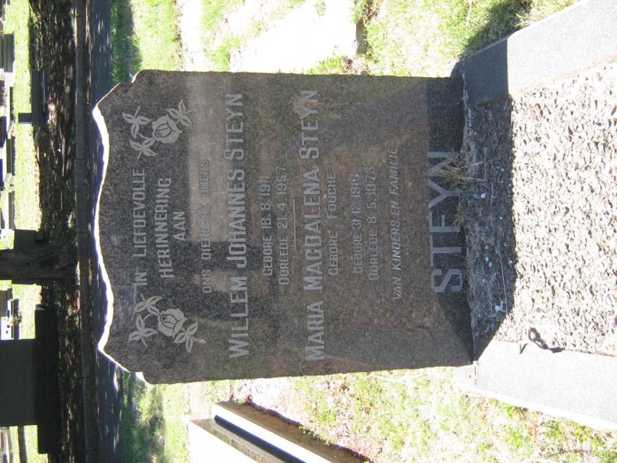 STEYN Willem Johannes 1911-1957 &amp; Maria Magdalena FOUCHE 1916-1973