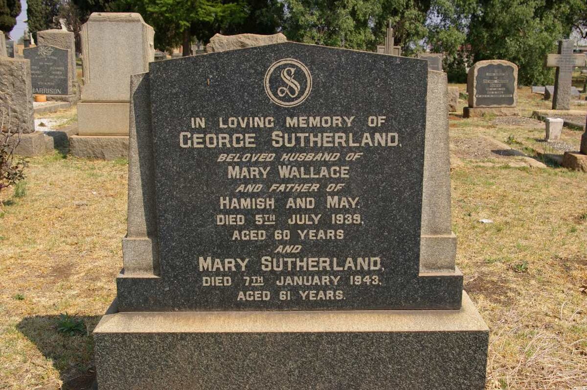 SUTHERLAND George -1939 &amp; Mary -1943