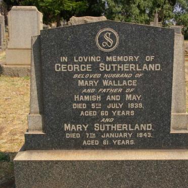 SUTHERLAND George -1939 &amp; Mary -1943