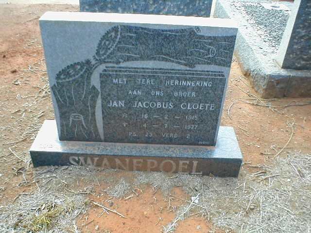 SWANEPOEL Jan Jacobus Cloete 1915-1977