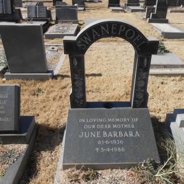 SWANEPOEL June Barbara 1926-1986