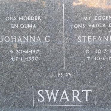 SWART Stefanus J. 1906-1975 &amp; Johanna C. 1917-1990