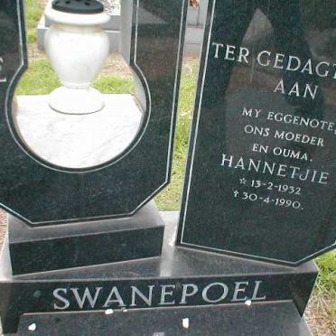 SWANEPOEL Hannetjie 1932-1990