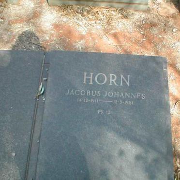 HORN Jacobus Johannes 1911-1981