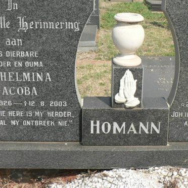 HOMANN Johannes Ferdinand 1923-1983 &amp; Wilhelmina Jacoba 1926-2003