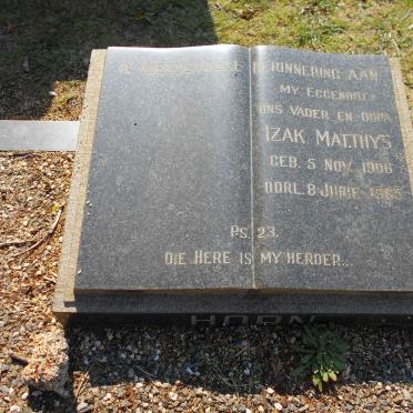 HORN Izak Matthys 1906-1965