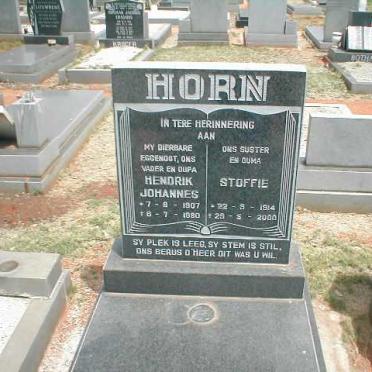 HORN Hendrik Johannes 1907-1980 &amp; Stoffie 1914-2000