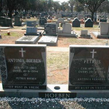 HOEBEN Petrus 1897-1984 &amp; Antonia VERHEES 1902-1994