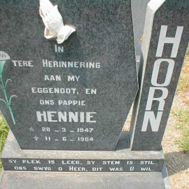 HORN Hennie 1947-1984