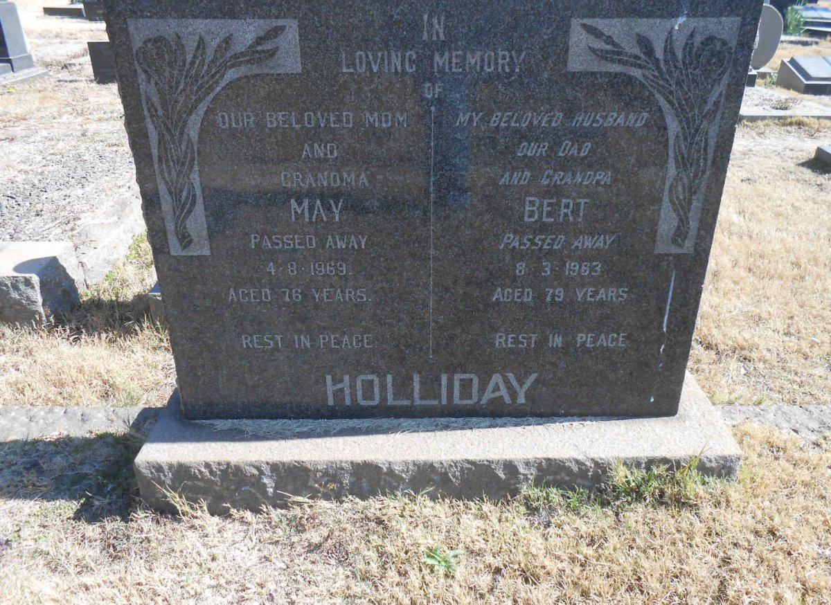 HOLLIDAY Bert -1963 &amp; May -1969