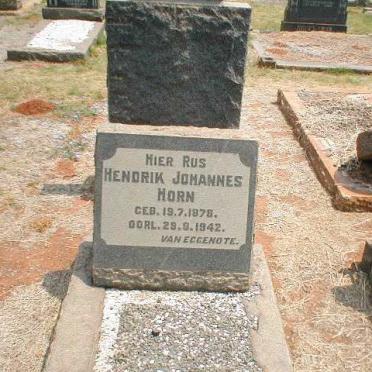 HORN Hendrik Johannes 1878-1942