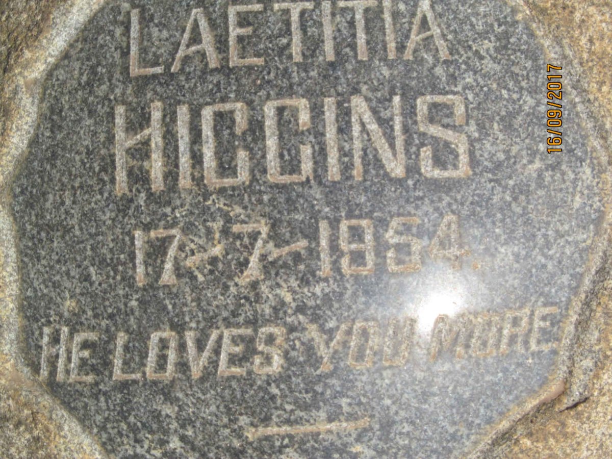 HIGGINS Laetitia -1954