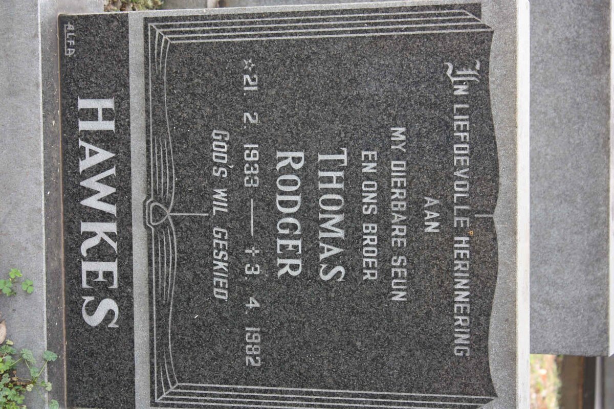 HAWKES Thomas Rodger 1933-1982