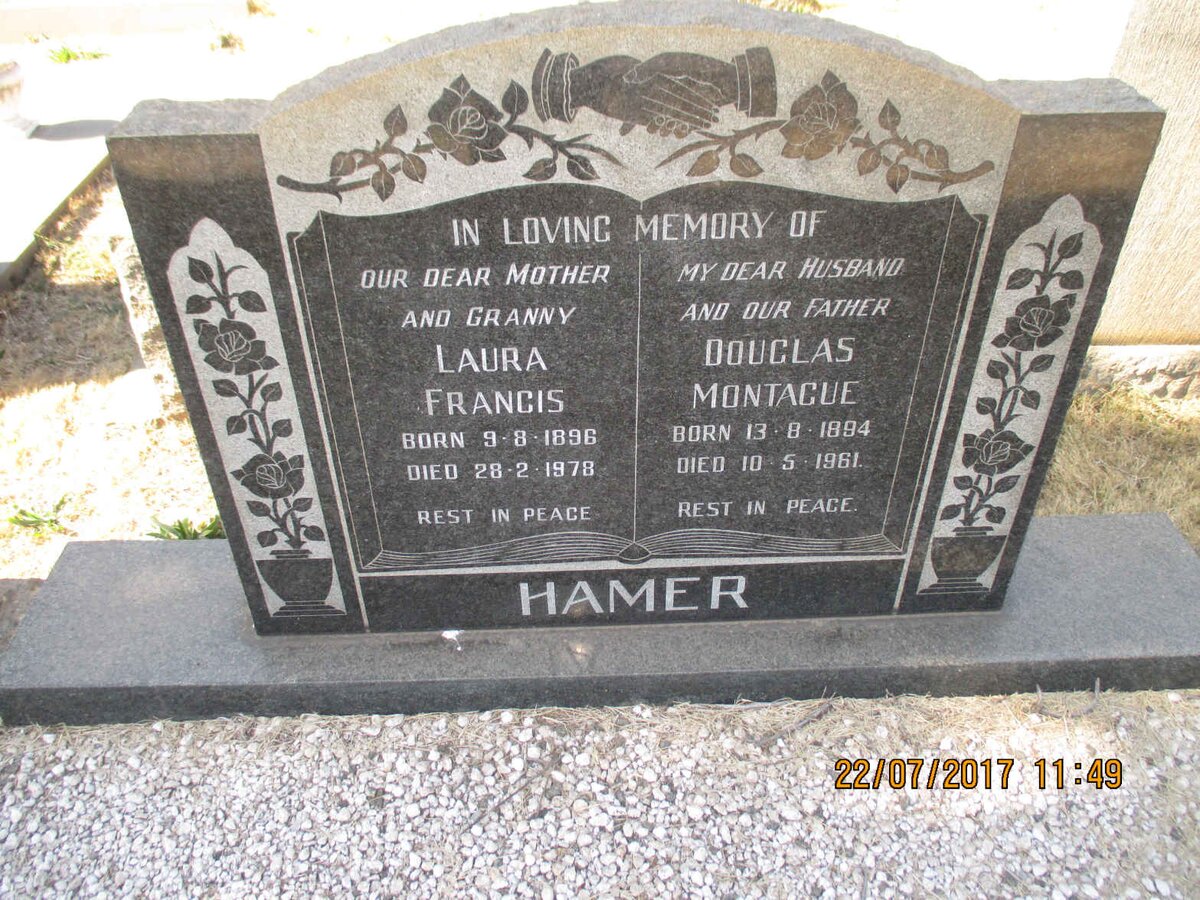 HAMER Douglas Montague 1894-1961 &amp; Laura Francis 1896-1978
