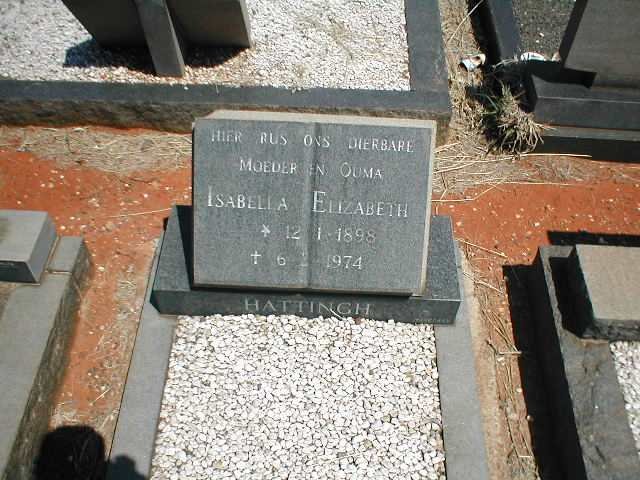 HATTINGH Isabella Elizabeth 1898-1974