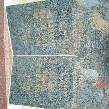 CRONJE Johannes Nicolaas Wilhelm 1948-1998 &amp; Alida Maria Susanna 1948-1998