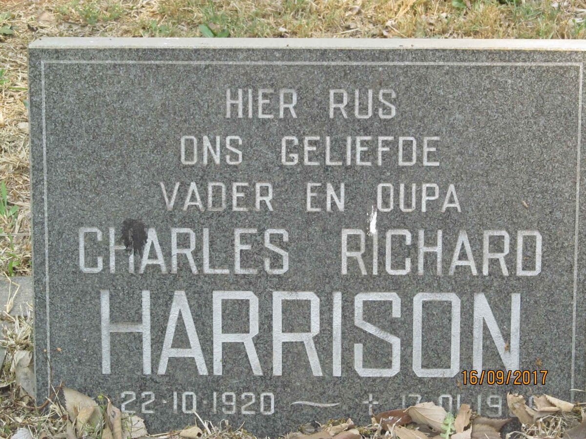 HARRISON Charles Richard 1920-19??