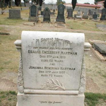 HARTMAN Esaias Engelbert  -1918 &amp; Johanna Hendrina -1930