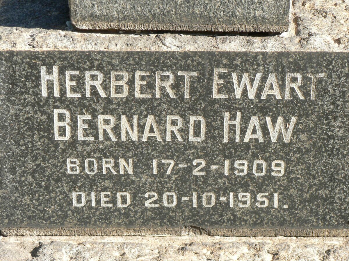 HAW Herbert Ewart Bernard 1909-1951