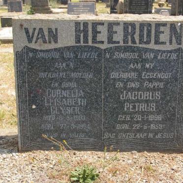 HEERDEN Jacobus Petrus van, 1896-1953 &amp; Cornelia Elisabeth GEYSER 1903-1994