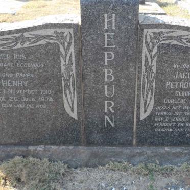 HEPBURN Henry 1910-1974 &amp; Jacoba Johanna Petronella Maria 1913-1953