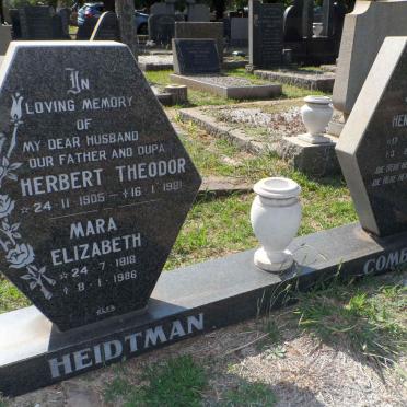 HEIDTMAN Herbert Theodor 1905-1981 &amp; Mara Elizabeth 1918-1986 :: COMBRINK Jan Hendrik 1939-1966