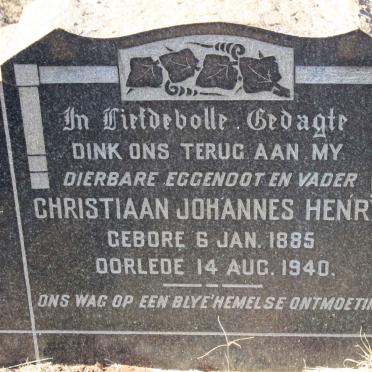 HENRY Christiaan Johannes 1885-1940
