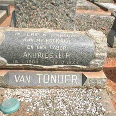 TONDER Andries J.P., van 1900-1954