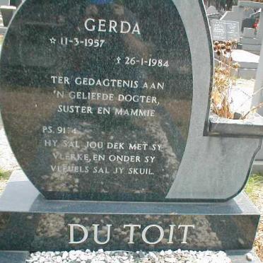 TOIT Gerda, du 1957-1984
