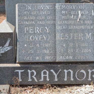 TRAYNOR Percy 1911-1983 &amp; Hester M. 1917-2004