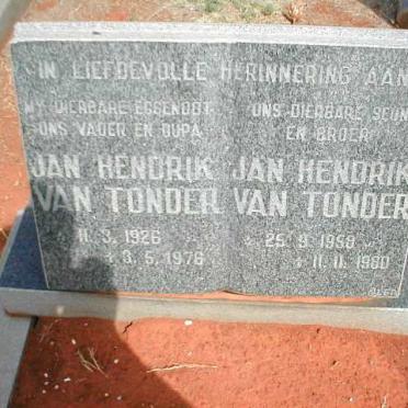 TONDER Jan Hendrik, van 1926-1976 :: VAN TONDER Jan Hendrik 195?-1980