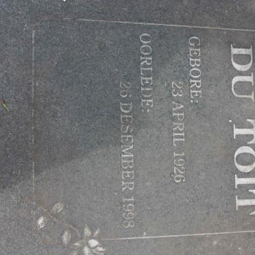 TOIT Koos,du 1926-1998