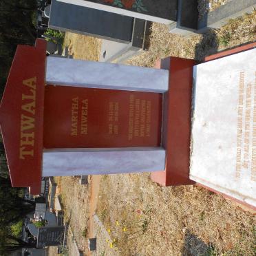 THWALA Martha Miwela 1903-2006