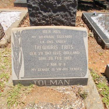 TOLMAN Theodoris Frits 1875-1963