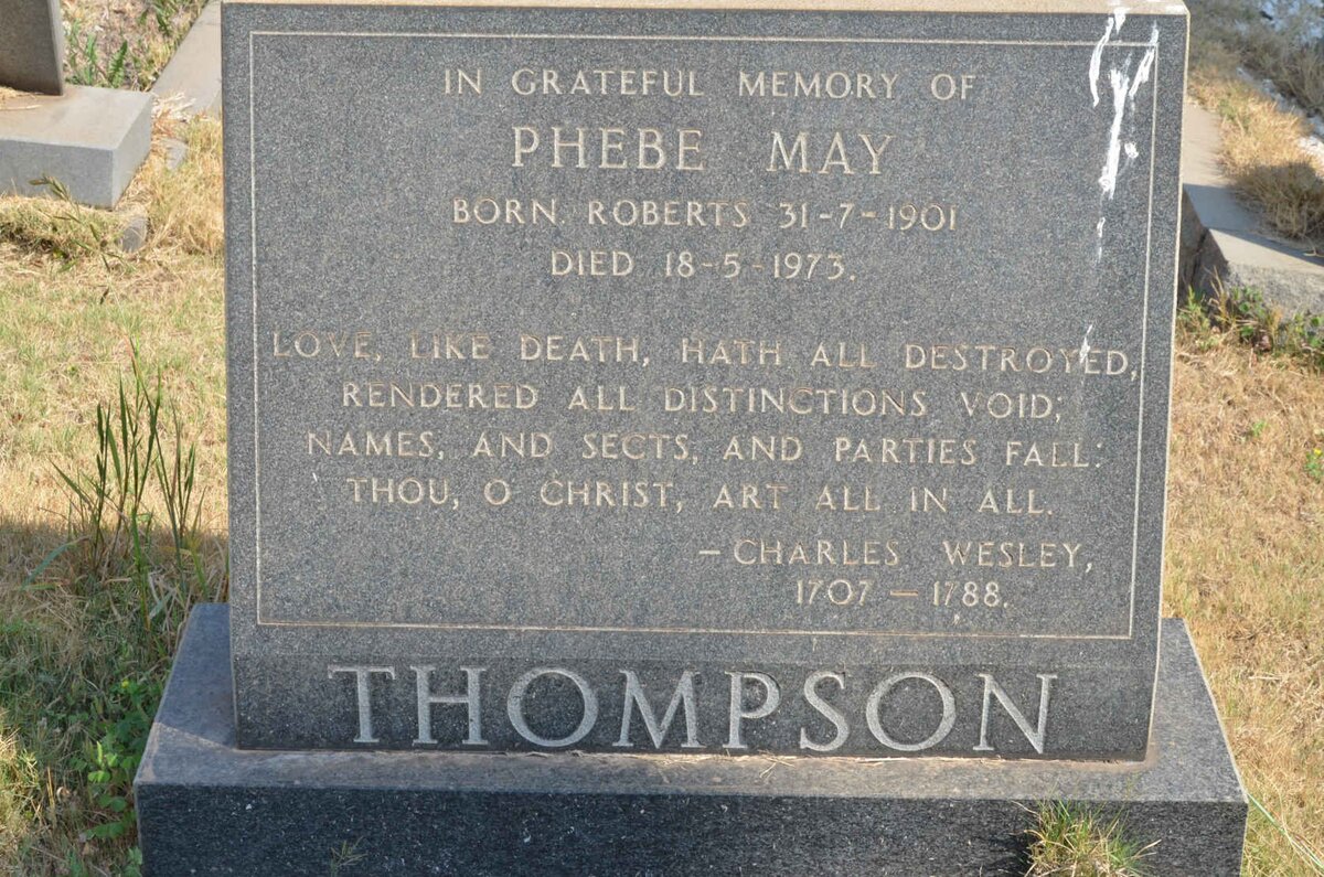 THOMPSON Phebe May nee ROBERTS 1901-1973