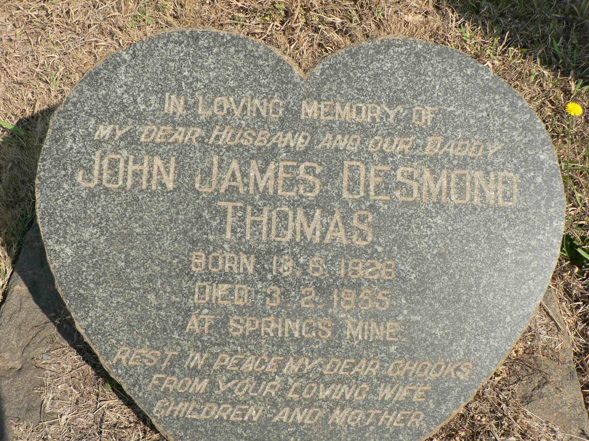 THOMAS John James Desmond 1926-1955