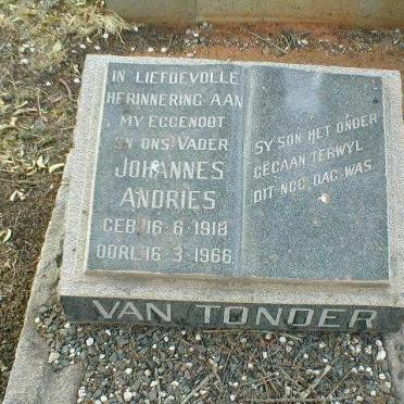 TONDER Johannes Andries, van 1918-1966