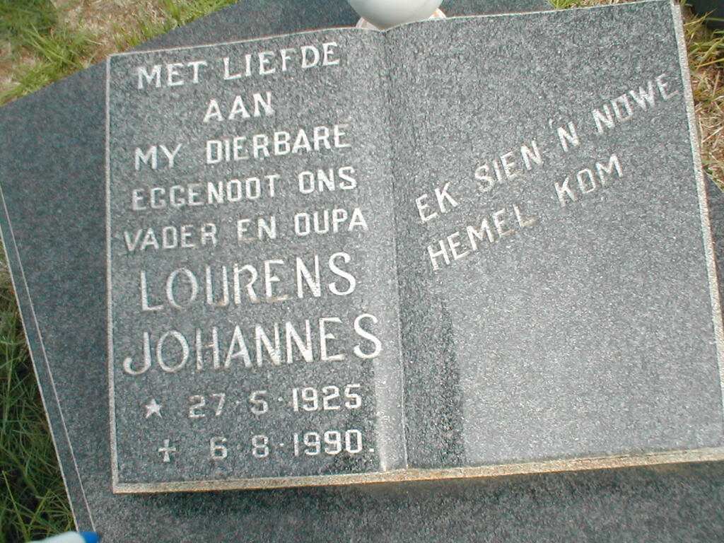 ? Lourens Johannes 1925-1990