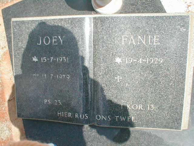 ? Fanie 1929- &amp; Joey 1931-1979
