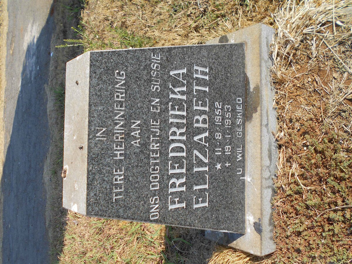 ? Fredrieka Elizabeth 1952-1953