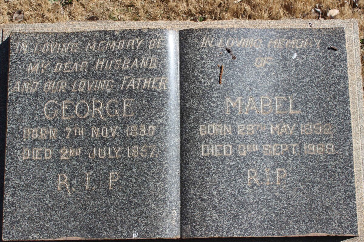 ? George 1880-1957 &amp; Mabel 1892-1968