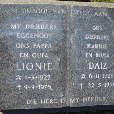 ? Lionie 1922-1975 &amp; Daiz 1926-1998