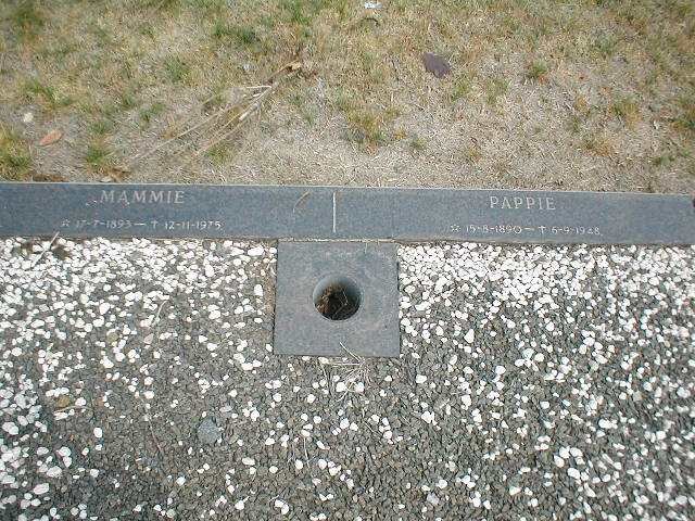 ? Pappie 1890-1948 &amp; Mammie 1893-1975