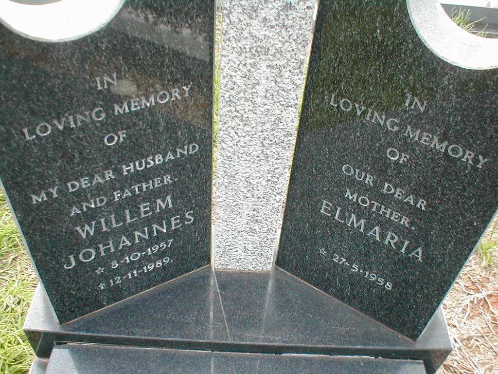 ? Willem Johannes 1957-1989 &amp; Elmaria 1958-