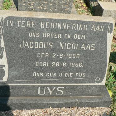 UYS Jacobus Nicolaas 1908-1966