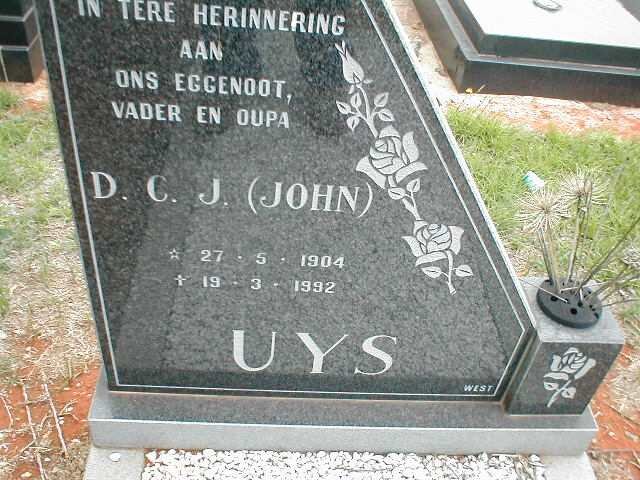UYS D.C.J. 1904-1992