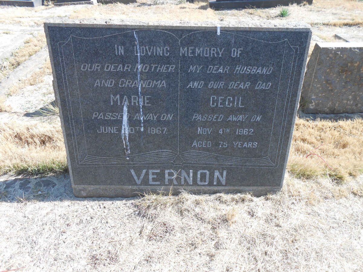 VERNON Cecil -1962 &amp; Marie -1967