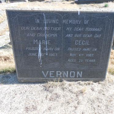 VERNON Cecil -1962 &amp; Marie -1967